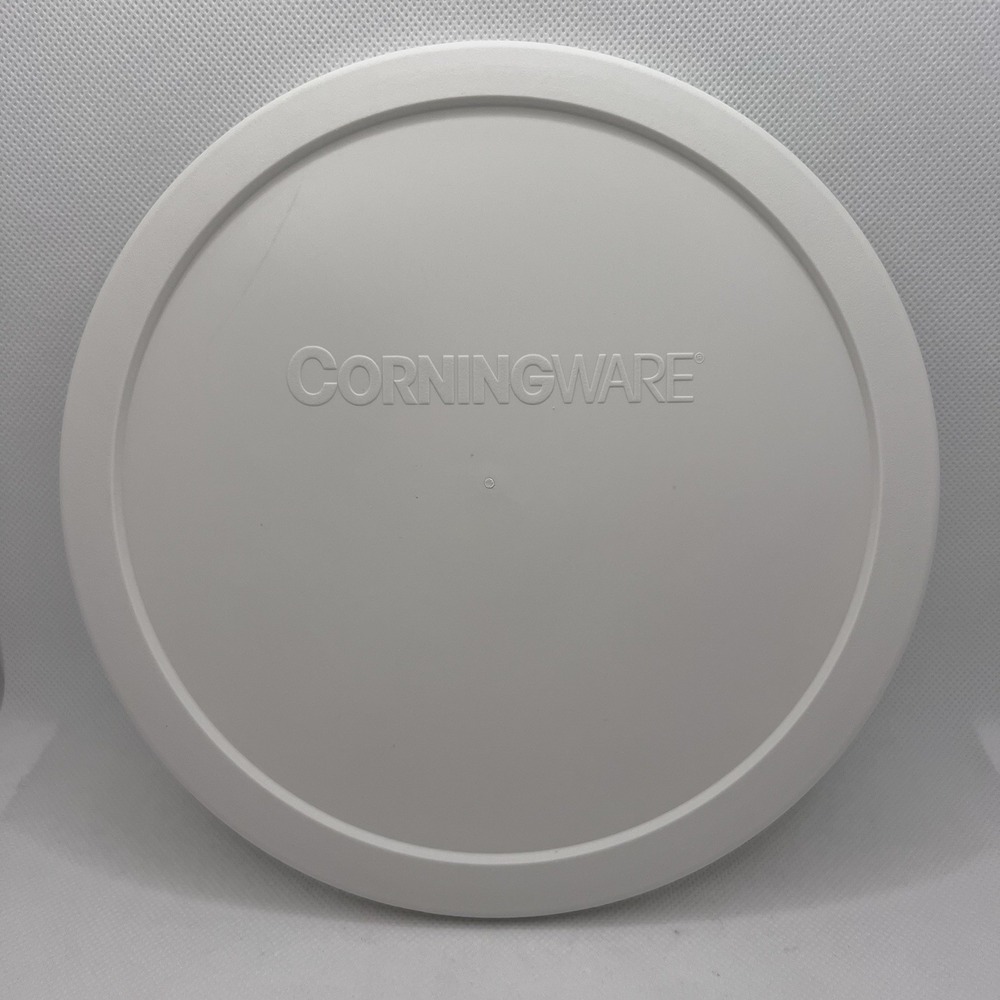 CorningWare French White 1.5 Qt Round Casserole Dish w/ Pyrex & Plastic Lid - Picture 8 of 8